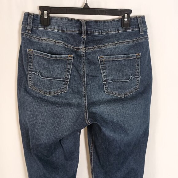M Jeans by Maurices Curvy High Rise Slim Boot Jeans Sz 14 Classic Blue - Picture 3 of 7